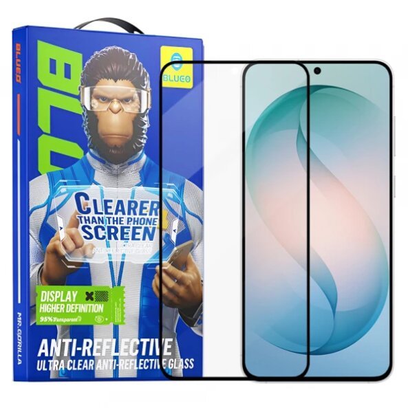 Folie de protectie Ecran Blueo Anti-Reflective HD pentru Samsung Galaxy S26 Plus S947, Sticla Securizata, Full Glue, Neagra