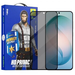 Folie de protectie Ecran Privacy Blueo Anti-Peep pentru Samsung Galaxy S26 Plus S947, Sticla Securizata, Full Glue, Set 5 bucati