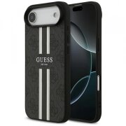 Husa MagSafe pentru Apple iPhone 17 Air, Guess, 4G Printed Stripes, Neagra
