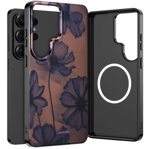 Husa MagSafe pentru Samsung Galaxy S26 Ultra S948, Tech-Protect, Lamano Velvet Night, Neagra 