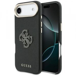 Husa pentru Apple iPhone 17 Air, Guess, Resin Logo, Neagra