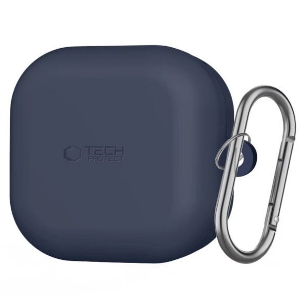 Husa Tech-Protect Silicone Hook pentru Samsung Galaxy Buds4 / Buds4 Pro, Bleumarin 