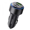 Incarcator Auto Yesido Y50, 60W, 3A, 1 x USB-A - 2 x USB-C, Negru