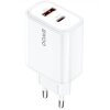 Incarcator Retea BWOO CDA207, 36W, 3A, 1 x USB-A - 1 x USB-C, Alb 
