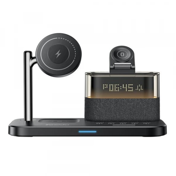 Incarcator Retea Wireless Yesido DS37 Display 3in1, 25W, 1.67A, Negru
