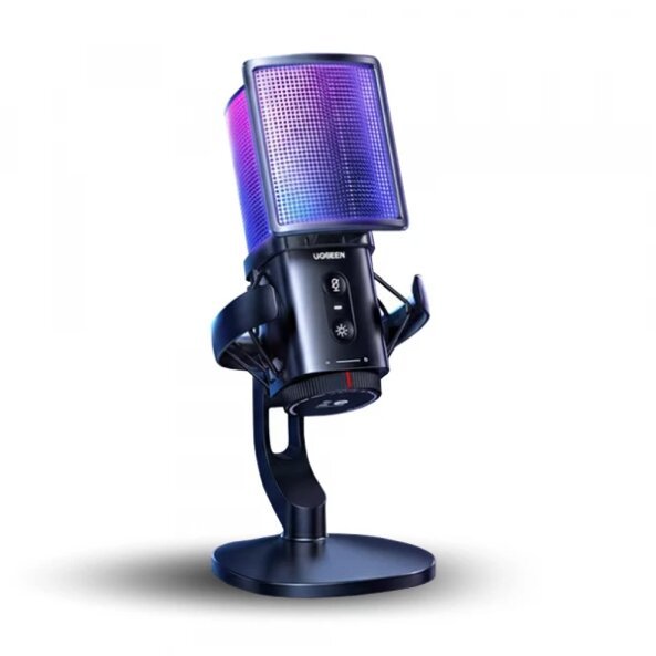 Microfon Cardioid UGREEN  CM581 (65629), RGB, USB-C, 1.5m, Negru