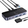 Switch USB UGREEN CM691 (45784), 3 x USB-A 3.2 - 1 x USB-C - 1 x miniUSB, Negru