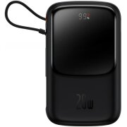 Baterie Externa Baseus Qpow Pro, 20000mAh, 20W, QC + PD, 1 x Lightning - 1 x USB-A - 1 x USB-C, Neagra PPQD060201 