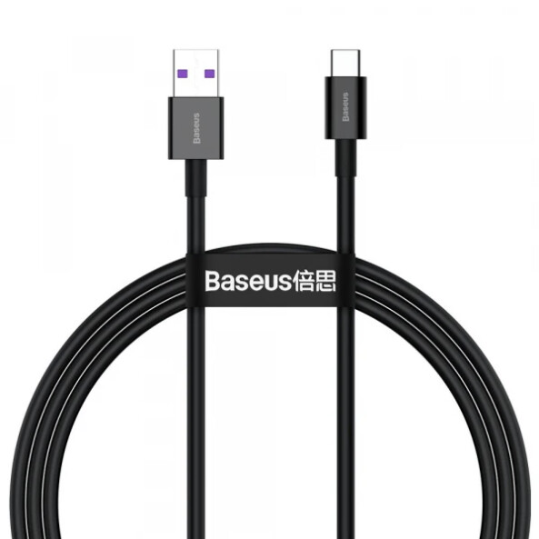 Cablu Date si Incarcare USB-A - USB-C Baseus Superior, 66W, 2m, Negru, Resigilat CATYS-A01 
