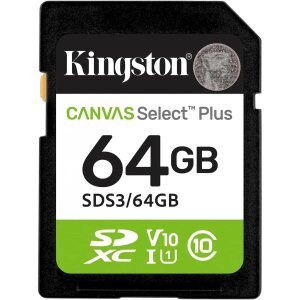 Card Memorie SDXC Kingston Canvas Select Plus, 64Gb, Clasa 10 / UHS-1 U1 SDS3/64GB 