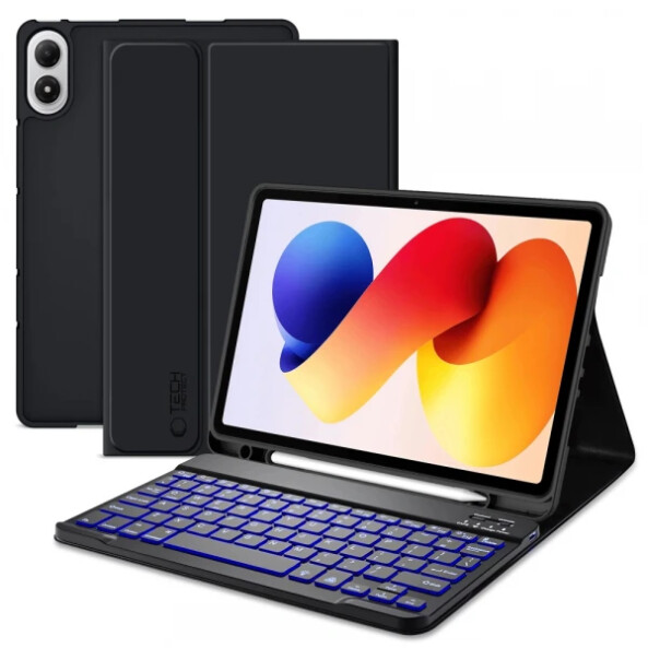 Husa Cu Tastatura pentru Xiaomi Poco Pad M1 / Redmi Pad 2 Pro, Tech-Protect, SC PEN, Neagra 
