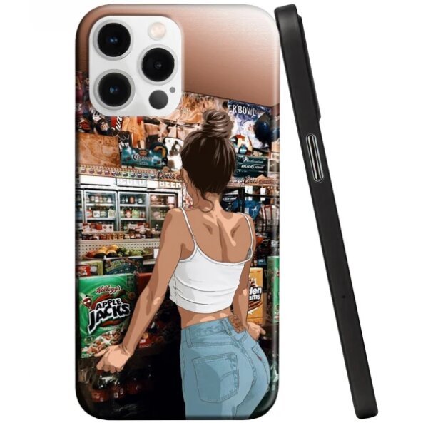Husa pentru Apple iPhone 14 Pro, Perfect Case, Favourites Series Girl, Multicolor 