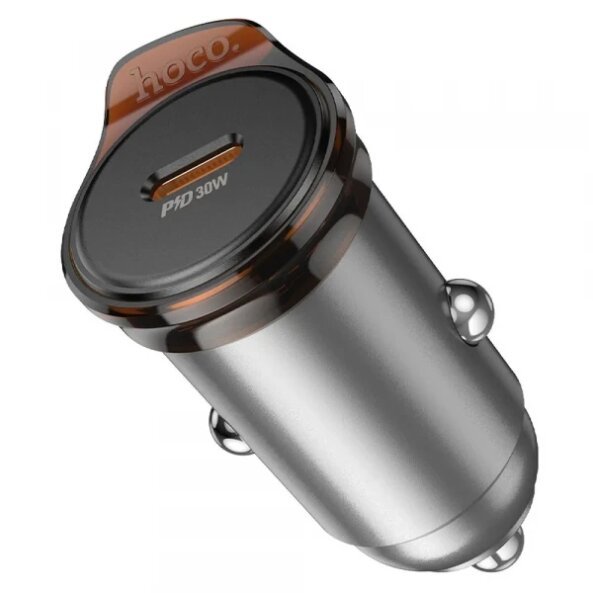 Incarcator Auto HOCO NZ16, 30W, 3A, 1 x USB-C, Gri 