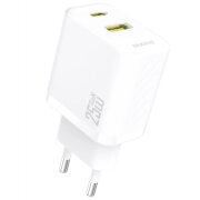 Incarcator Retea Dudao A26T, 25W, 3A, 1 x USB-A - 1 x USB-C, Alb 