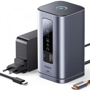 Hub USB-C Baseus Spacemate, 11in1, Gri B0112701