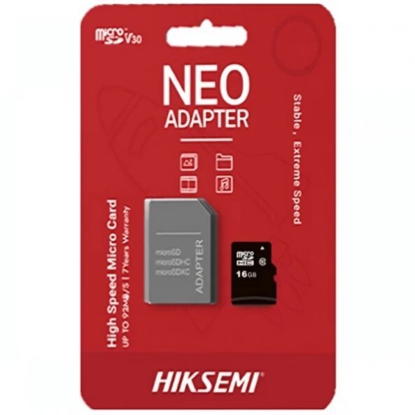 Card Memorie microSDHC Hiksemi, 16Gb, Clasa 10, Cu Adaptor HS-TF-C1/16G/a 