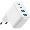 Incarcator Retea Anker Zolo, 50W, 3A, 2 x USB-A - 2 x USB-C, Alb 