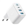 Incarcator Retea Anker Zolo, 50W, 3A, 2 x USB-A - 2 x USB-C, Alb A121EG21 