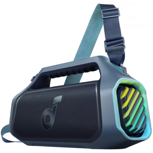 Boxa Portabila Bluetooth Anker SoundCore Boom 2 Plus New Version, 140W, TWS, RGB, Waterproof, Albastra A3134032 
