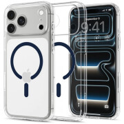 Husa MagSafe pentru Apple iPhone 18 Pro / 17 Pro, Spigen, Ultra Hybrid, Transparenta Bleumarin ACS12158