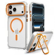 Husa MagSafe pentru Apple iPhone 18 Pro Max / 17 Pro Max, Spigen, Ultra Hybrid Optik S, Transparenta Portocalie ACS11910