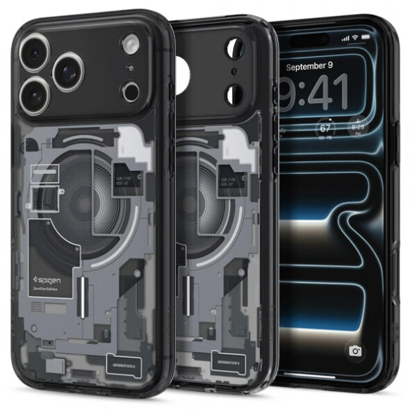 Husa MagSafe pentru Apple iPhone 18 Pro Max / 17 Pro Max, Spigen, Ultra Hybrid Zero One, Neagra ACS12128